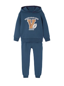Jungen Sport-Set: bedrucktes Kapuzensweatshirt & Jogginghose mit Recycling-Polyester
