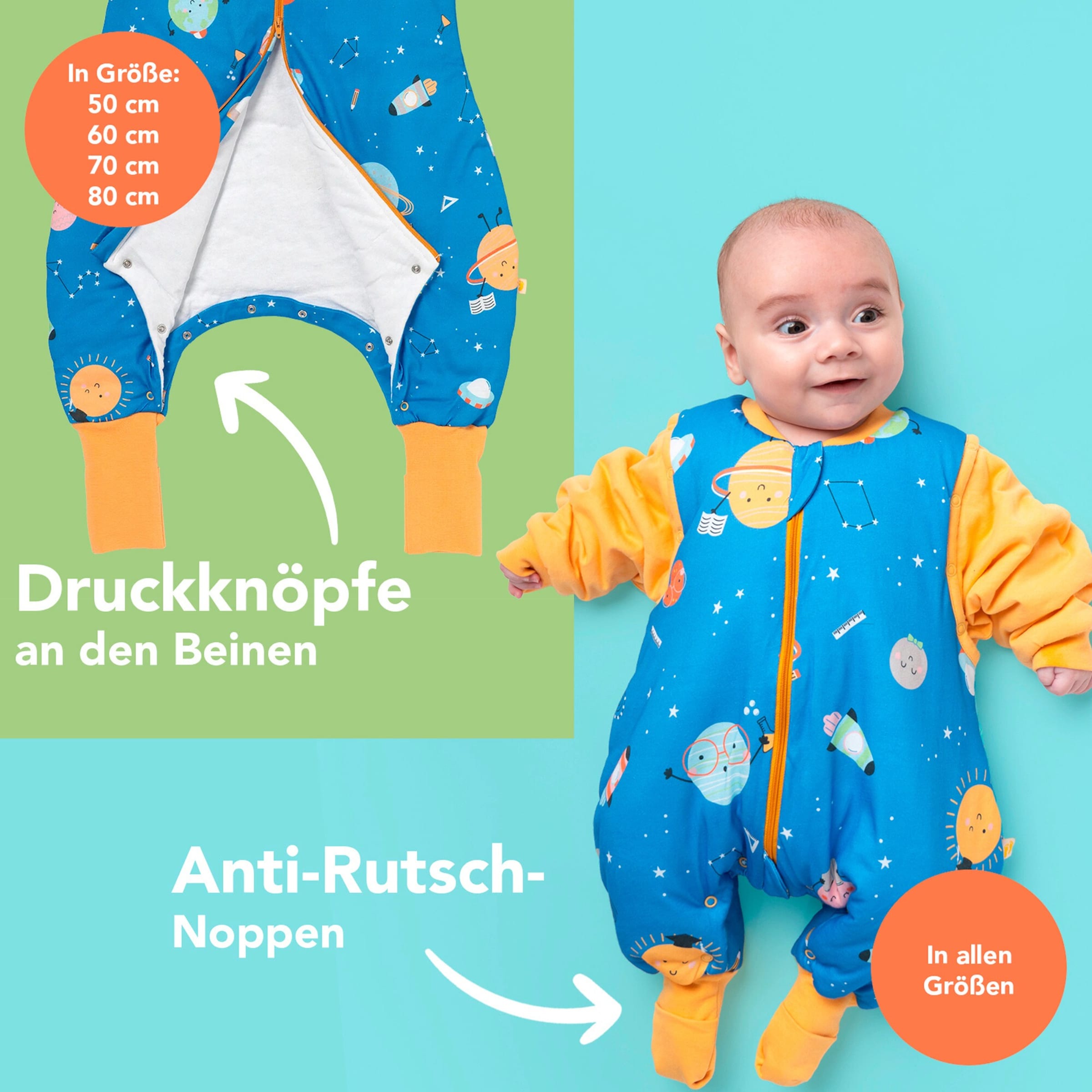 Schlummersack Schlafsack mit Füßen 2.5 Tog