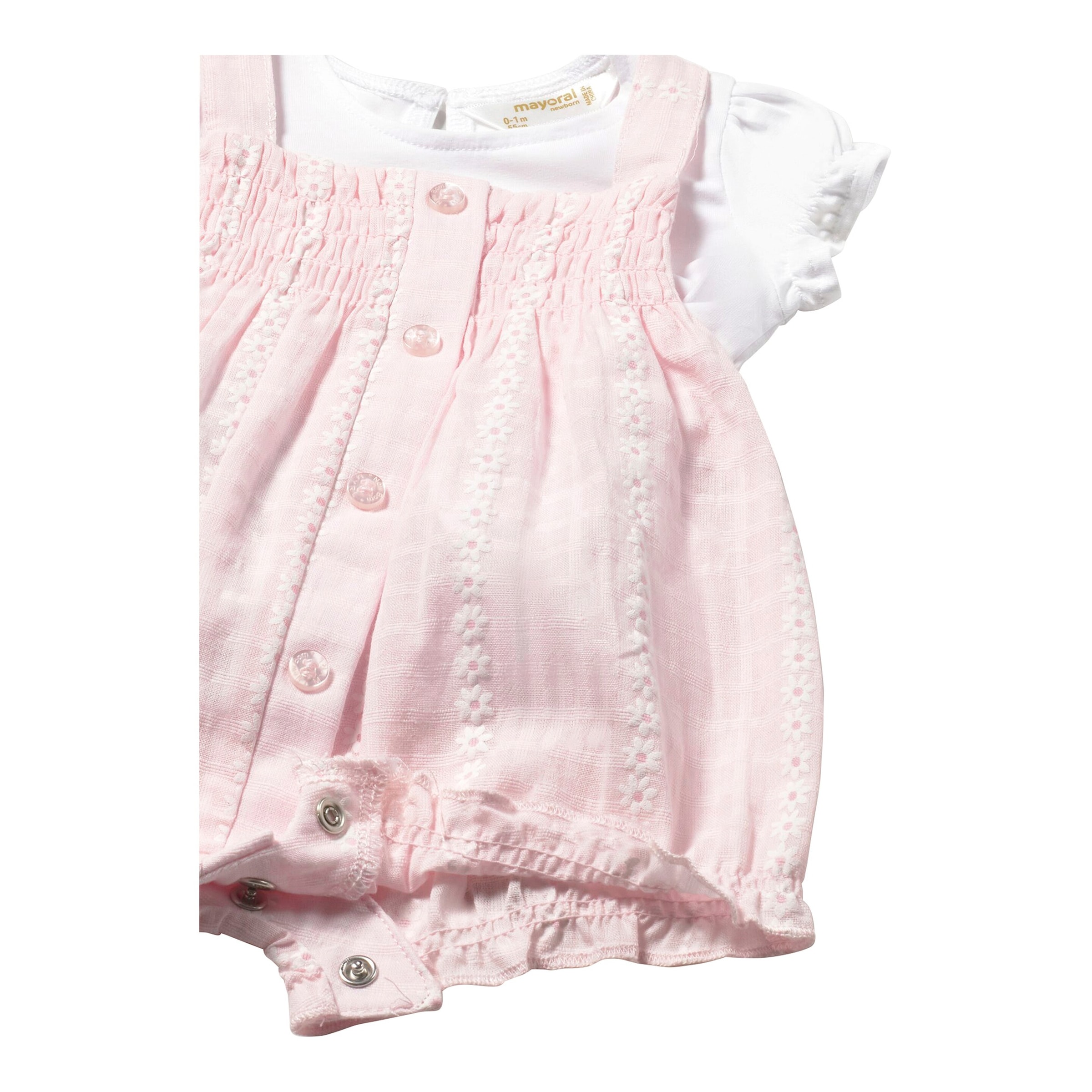 2-tlg. Set T-Shirt und Latzhose kurz Blumen