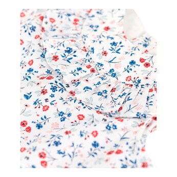 Bluse Flügelarm Rüschenkragen Blumen