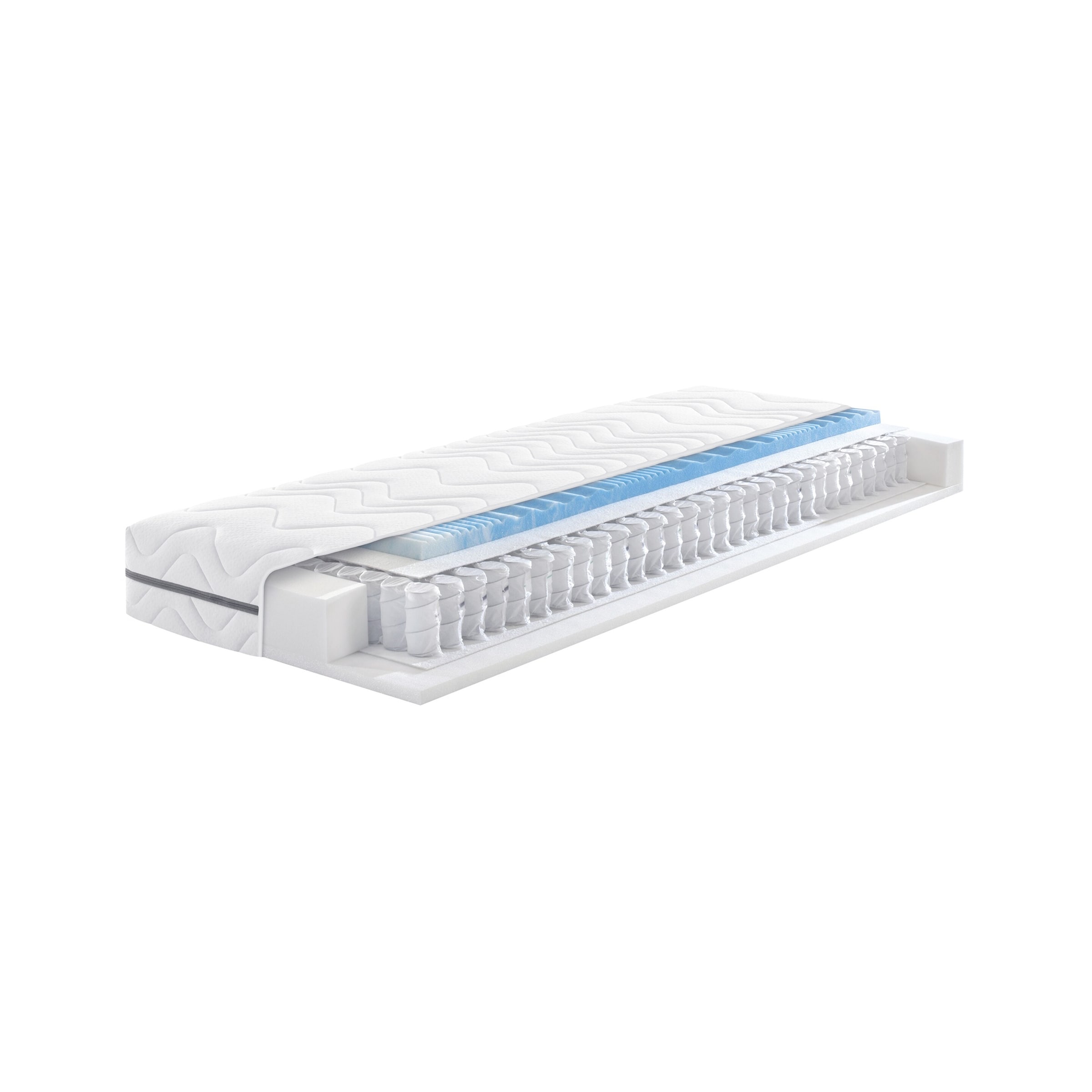 Zonen-Tonnentaschenfederkern-Matratze Megax Premium Top T weiss