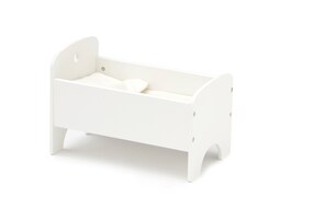Puppenbett inkl. Bettwäsche weiß