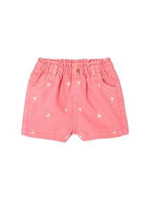 Baby Shorts mit Herz-Stickerei