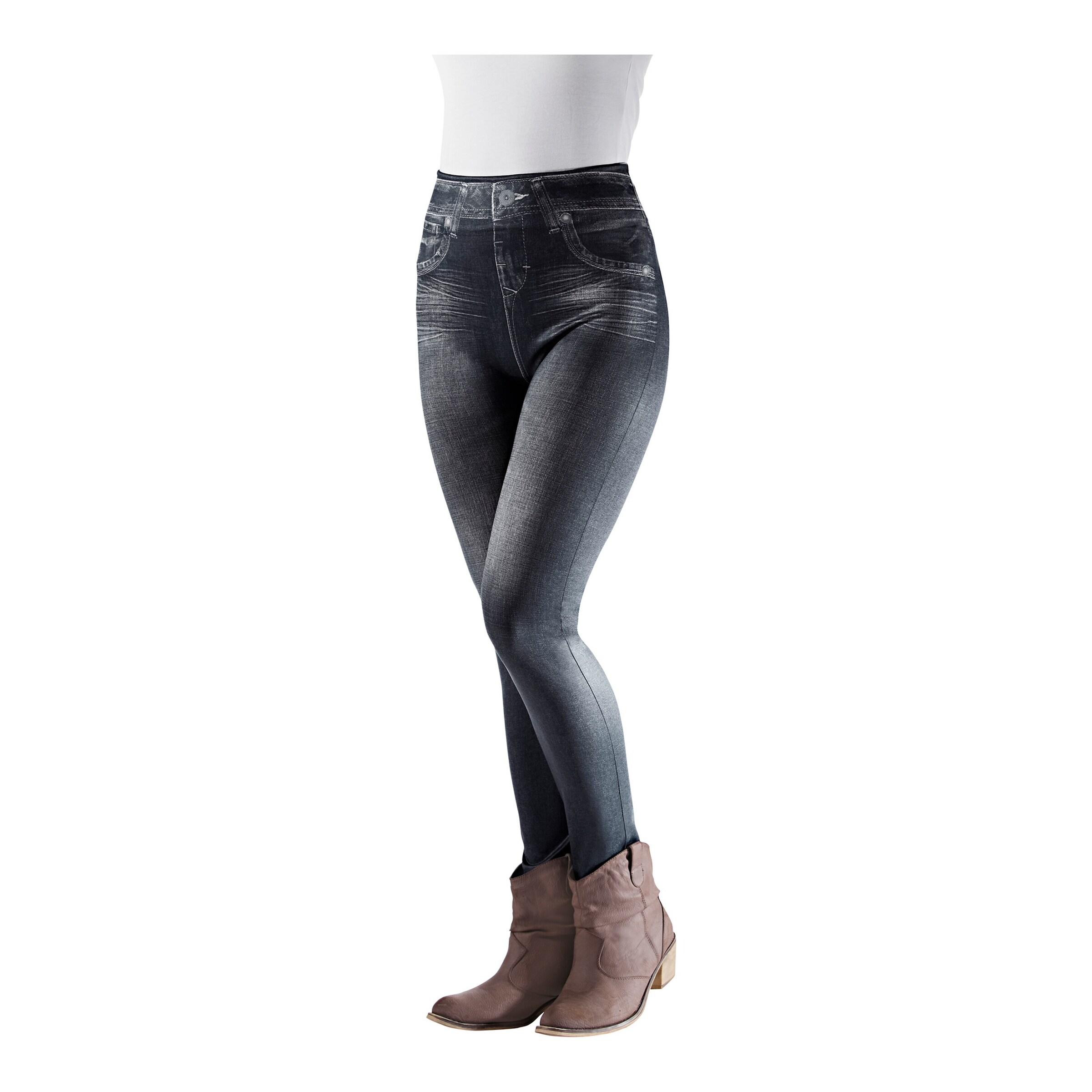 Slim-Leggings, Größe: XXL, grau