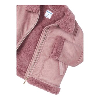 Kunstlederjacke mit Teddyplüsch-Futter