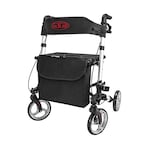 Premium lichtgewicht rollator, aluminium, met rugleuning en tas - AT51006