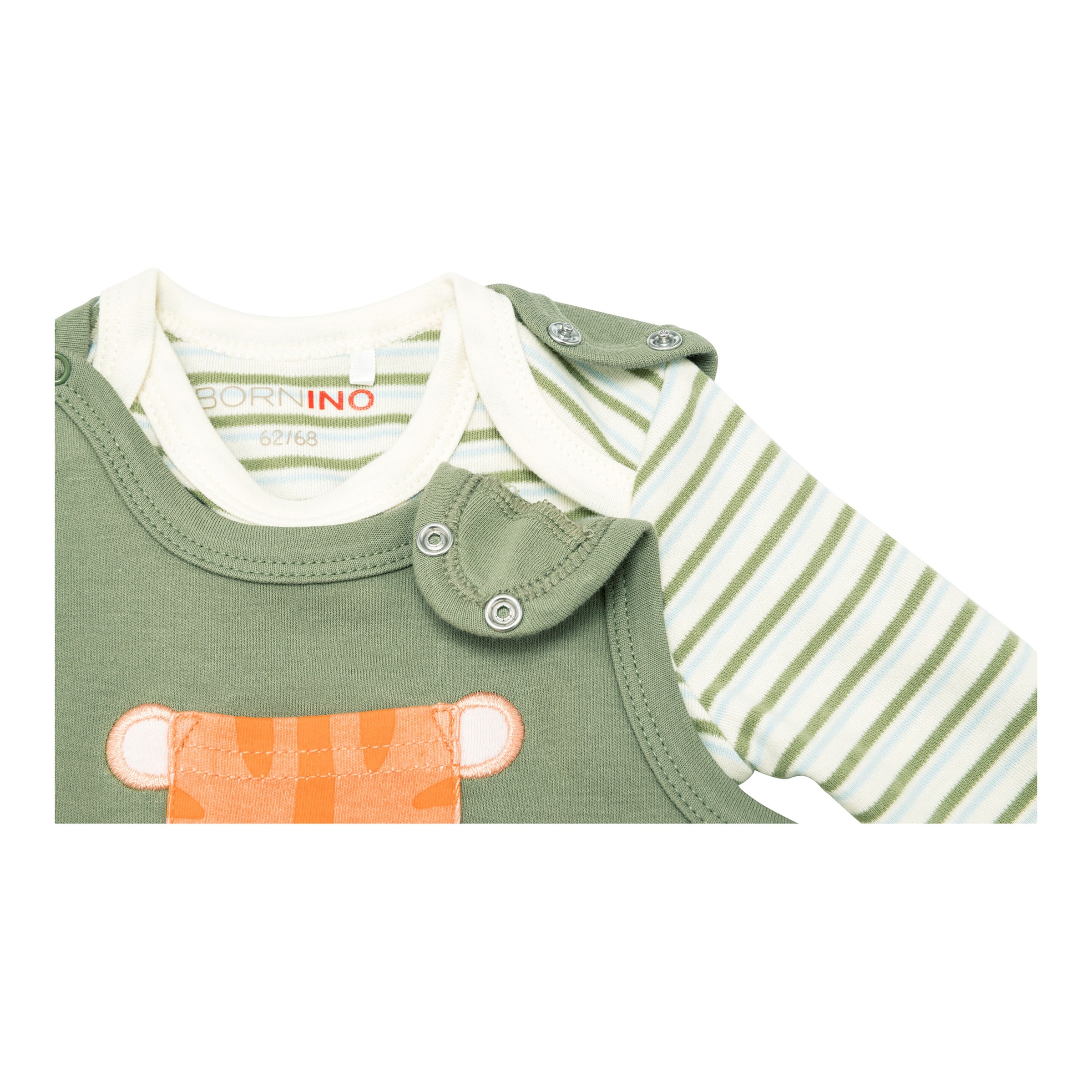 Thumbnail - Bornino Sunny Adventure Strampler-Set 2-tlg. mit Body Ringel Tiger