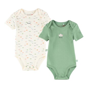 2er-Pack Bodys kurzarm Fische Papierboot