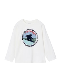 Jungen Shirt mit Flockprint, Recycling-Baumwolle