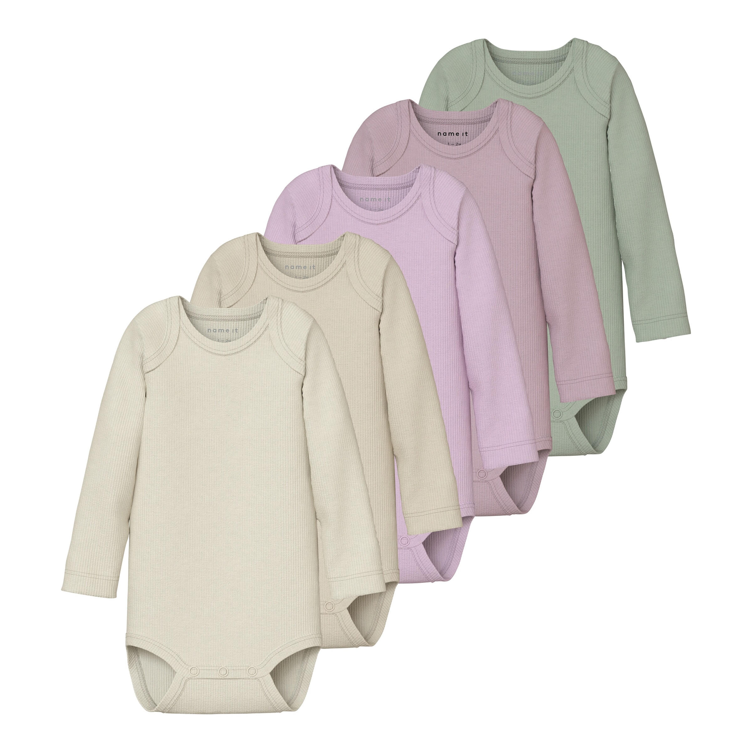 Name It 5er-Pack Body langarm Rippqualität