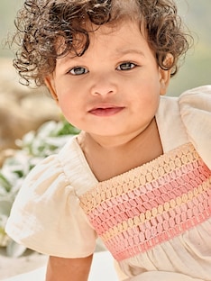 Mädchen Baby Bluse mit Häkelspitze