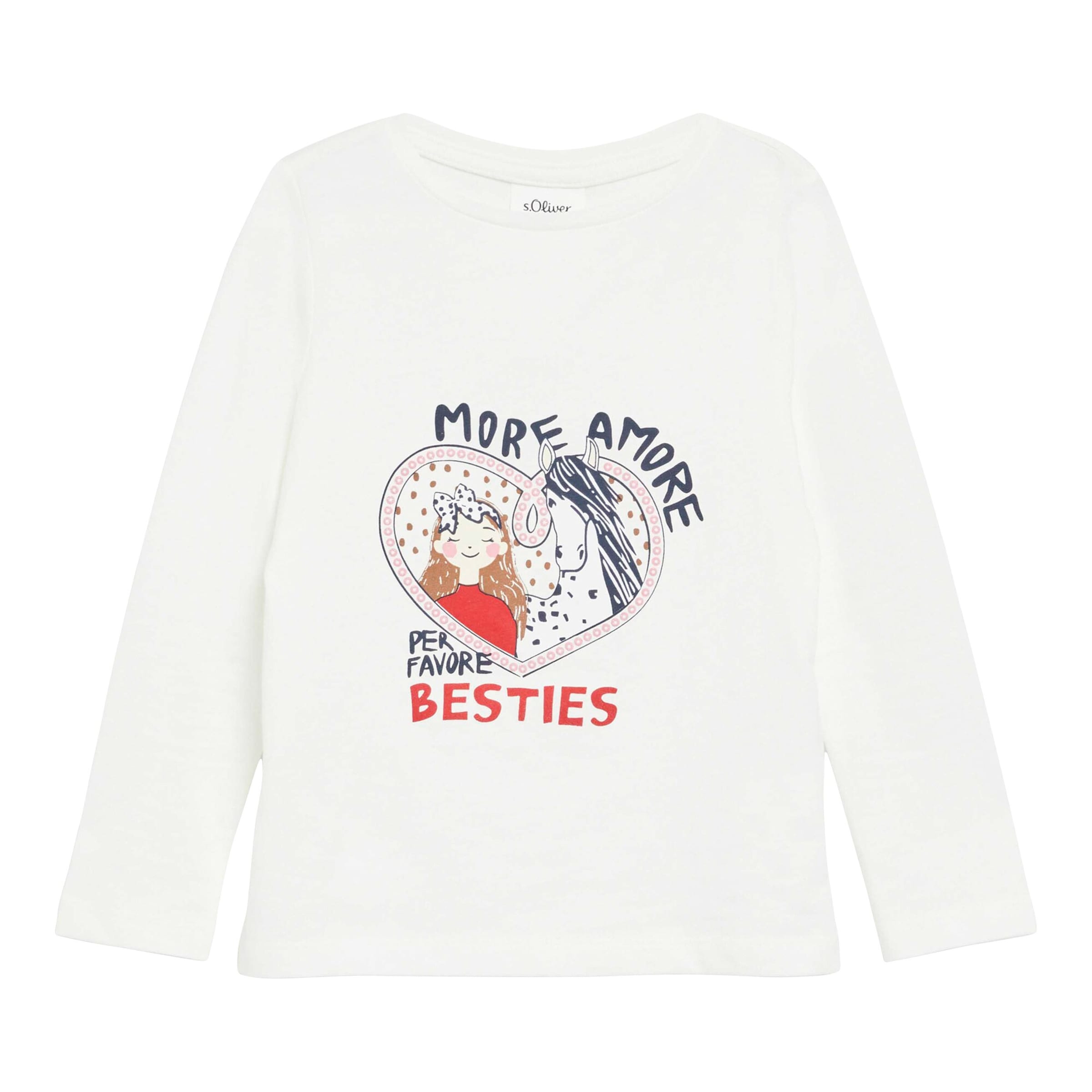 Glitzer-Mousse-Print T-Shirt Mädchen s.Oliver