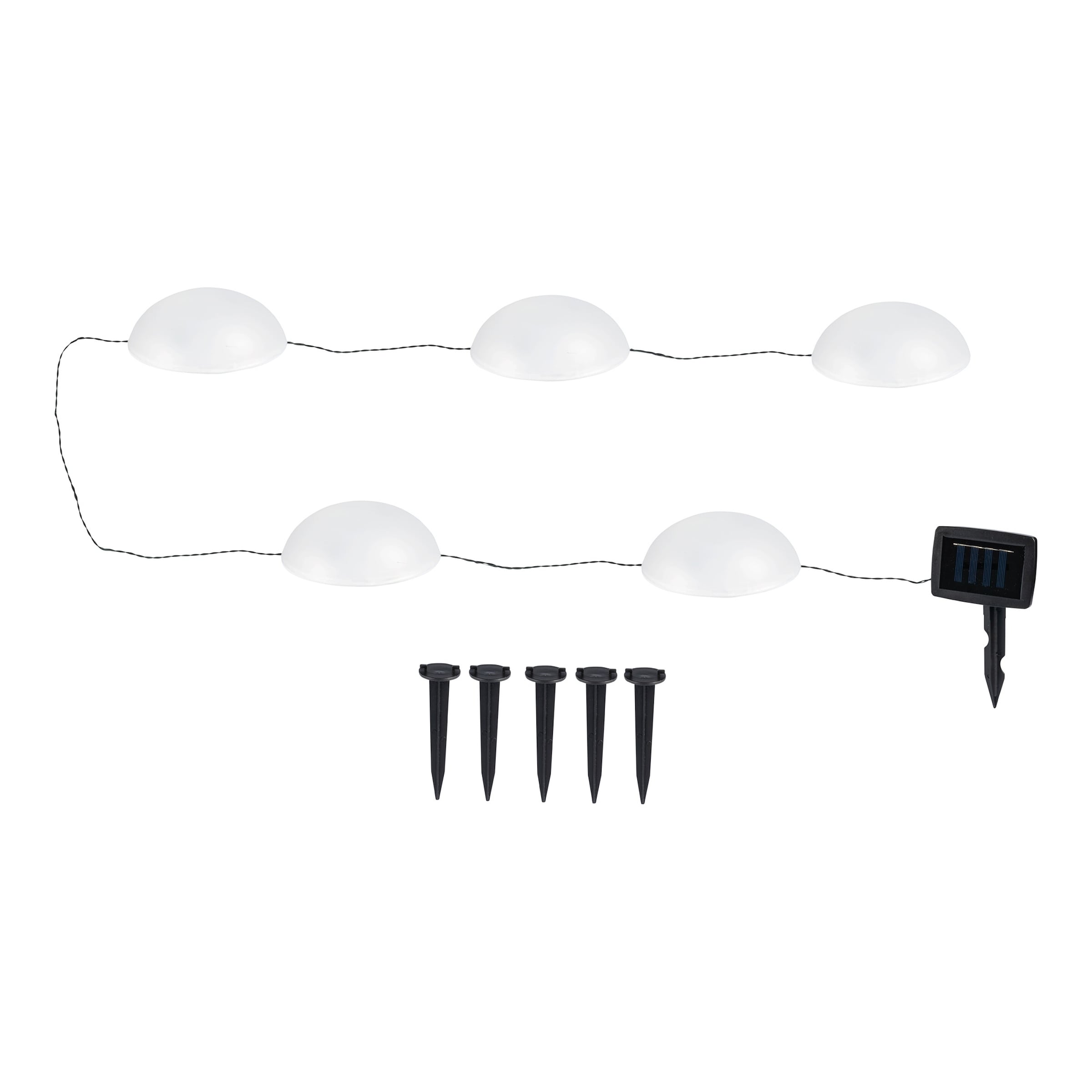 Solar-LED-Bodenleuchten, 5 Stück