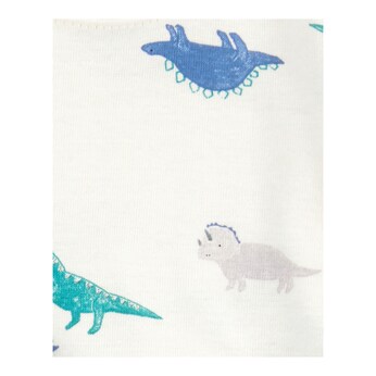 3-tlg. Set Body kurzarm, T-Shirt und Shorts Ringel Dinos