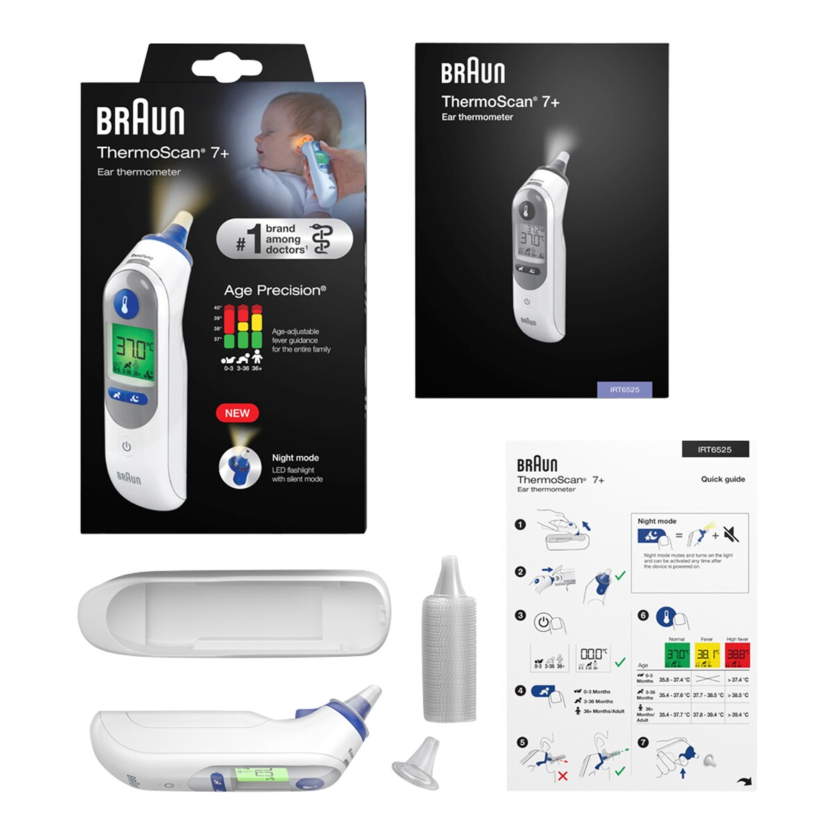 Braun Thermoscan Umstellen Von F Auf C BRAUN - Ohrthermometer ThermoScan® 7+