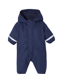 Baby Regen-Overall mit Fleecefutter und Kapuze, Recycling-Polyester