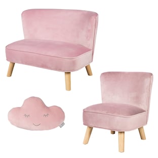 Lil Sofa Set groß roba Style rosa