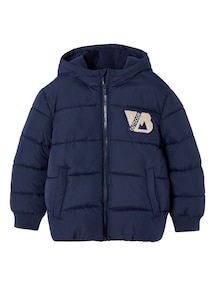 Jungen Steppjacke im College-Stil mit Recycling-Polyester
