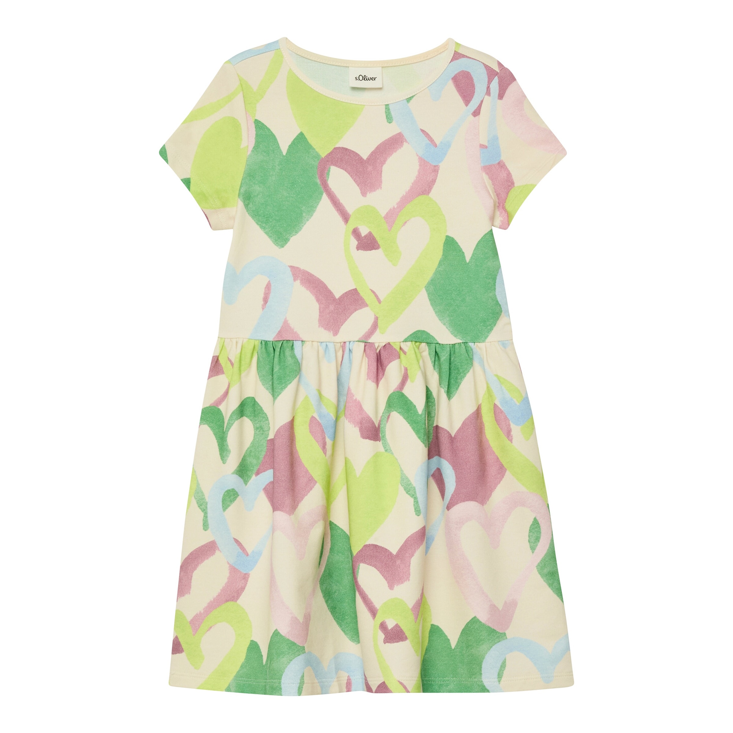 S.Oliver Kleid kurzarm Herzen