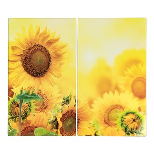 ﻿Herdabdeckplatten „Sonnenblume“, 2 Stück