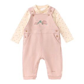 2-tlg. Set Latzhose mit Shirt Schildkröte