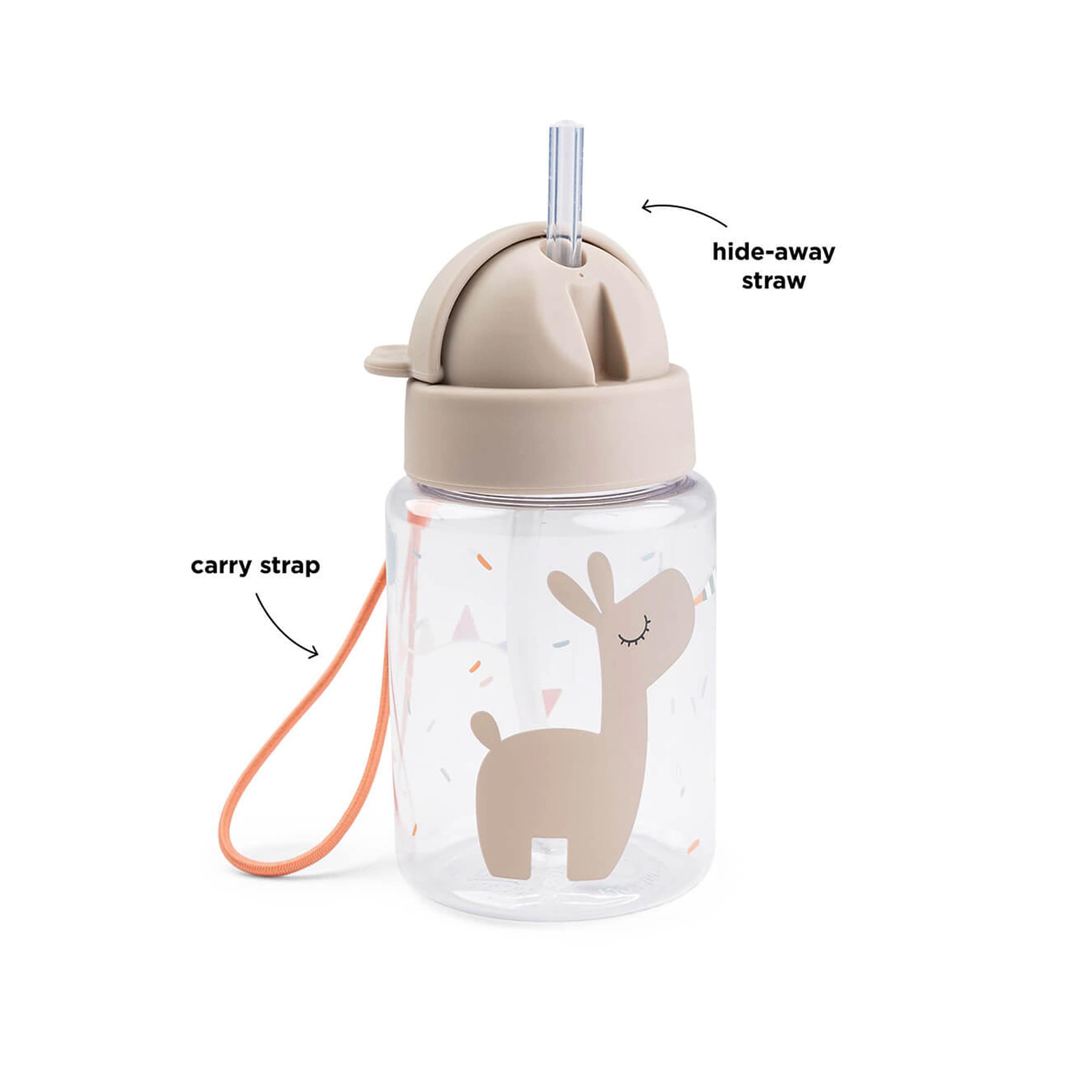 Trinkflasche mit Strohhalm Tiny Farm 280 ml