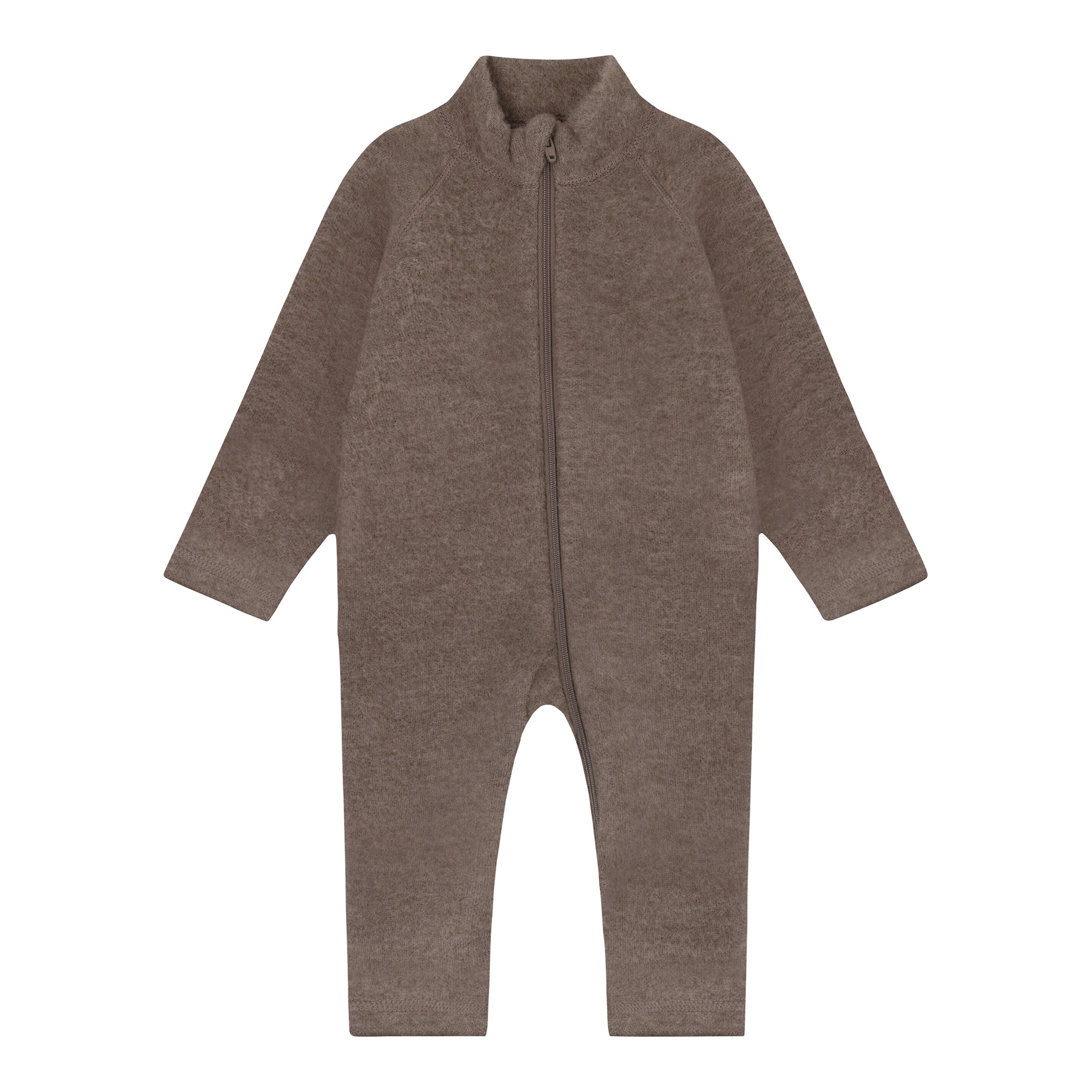 Celavi Wollfleece-Overall mit Klappbündchen