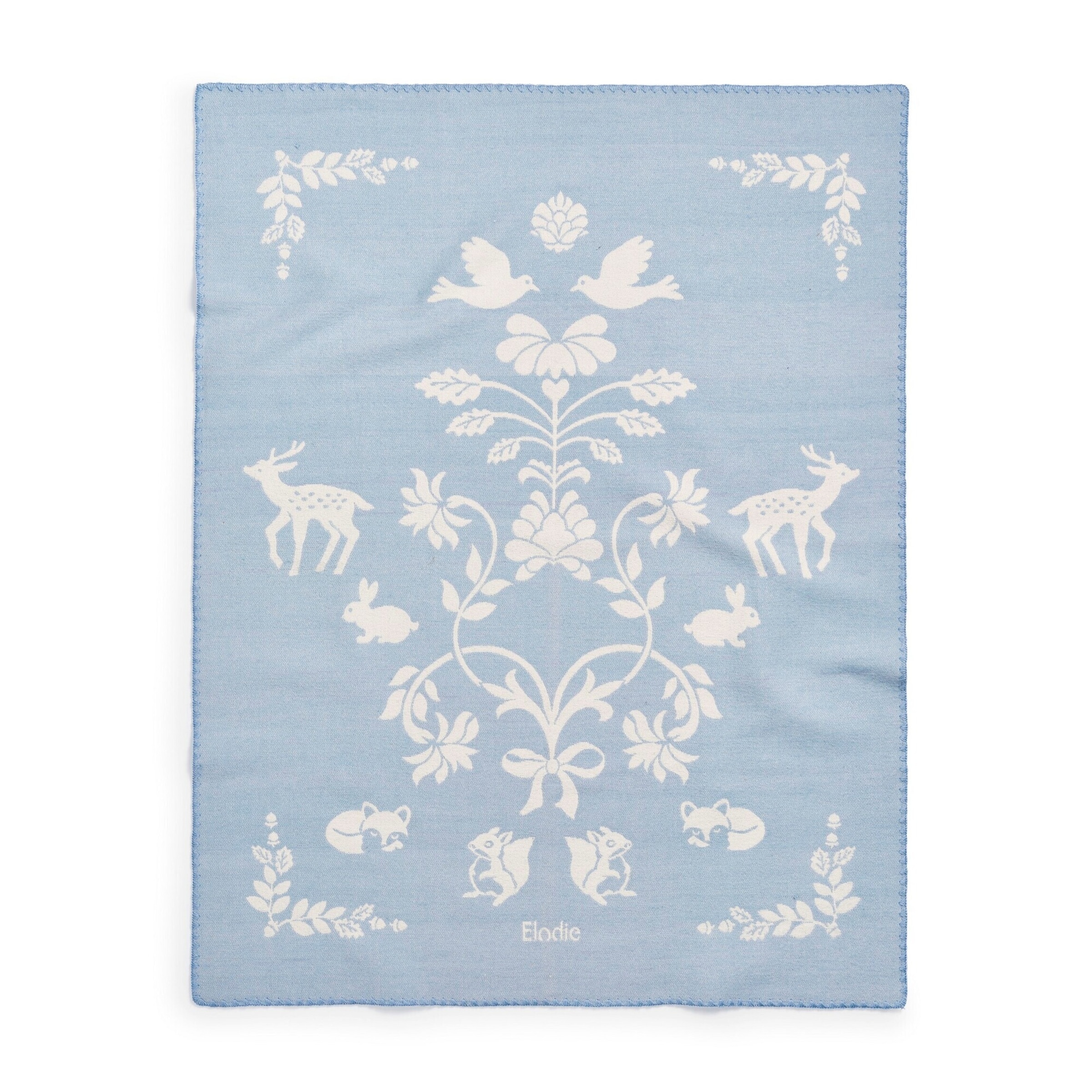 Elodie Jacquard Decke - Blueberry Bliss - 100x75 cm