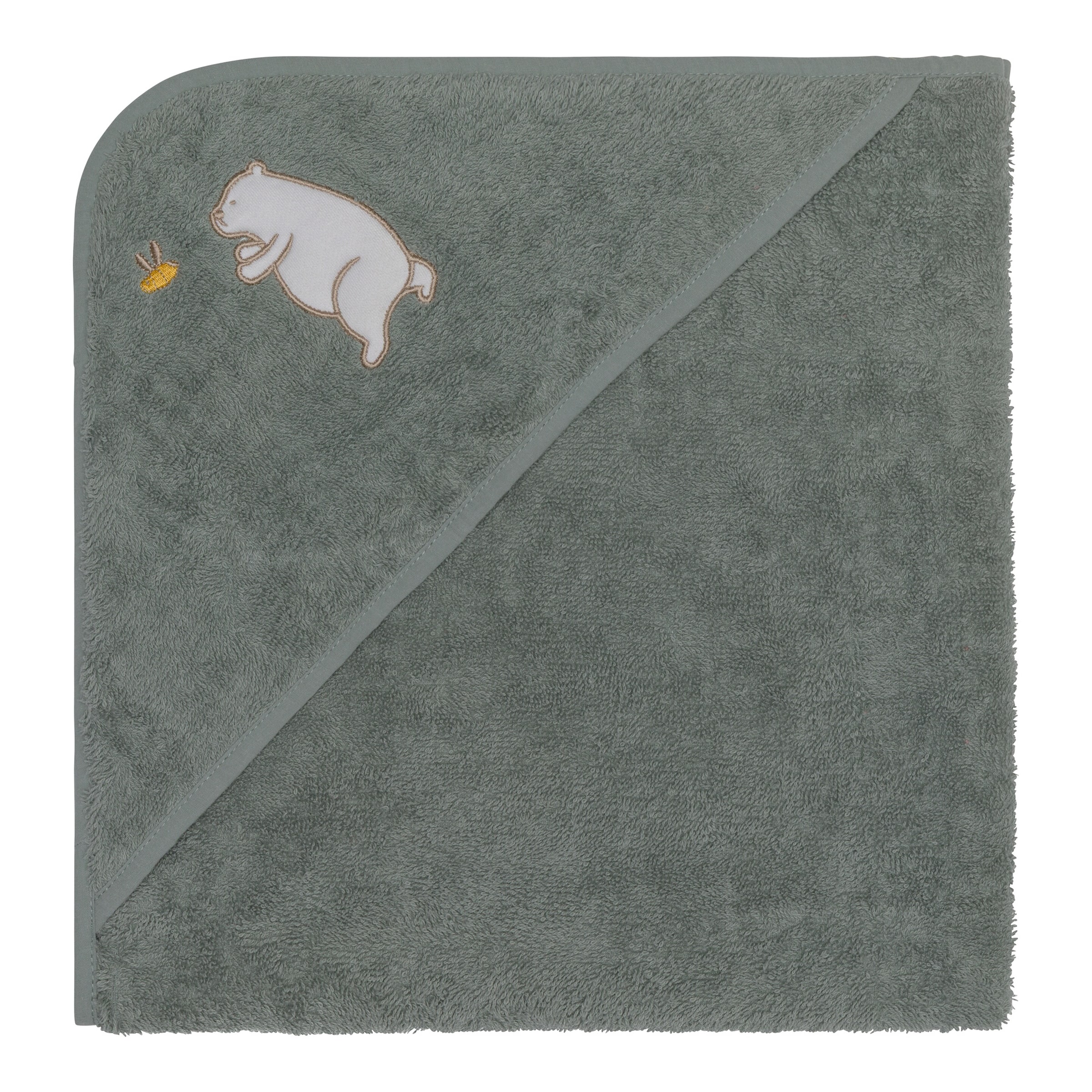 Fillikid Kapuzenbadetuch 75x75 cm gruen