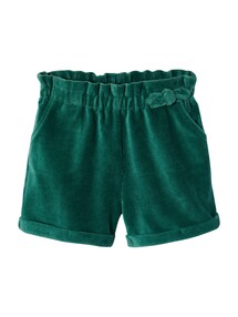 Mädchen-Set: Rippshirt & Cord-Shorts