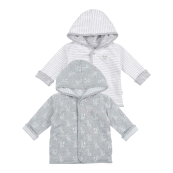 Veste réversible à capuche girafes rayures