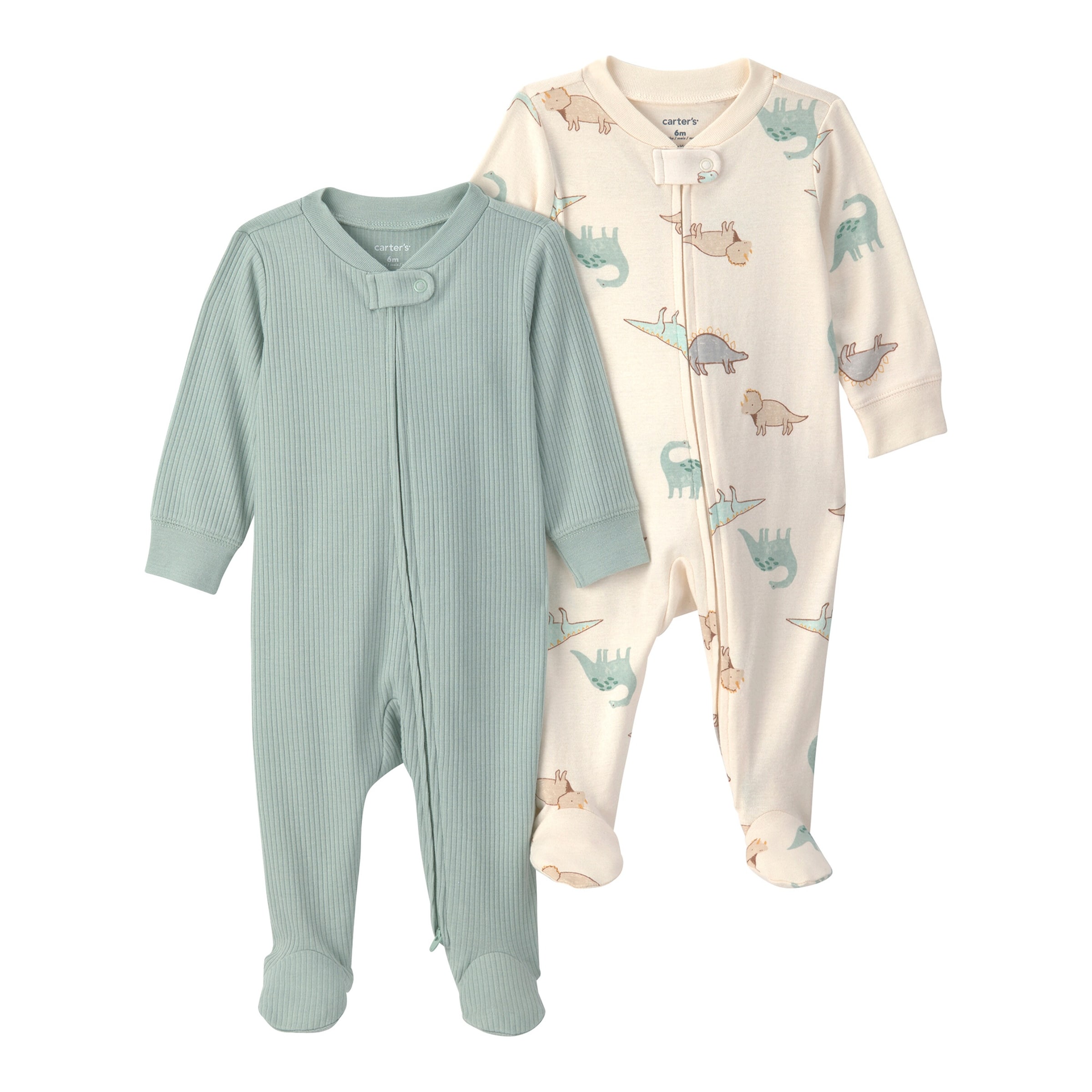 Carter's 2er-Pack Schlafoveralls mit Fuß Dinos