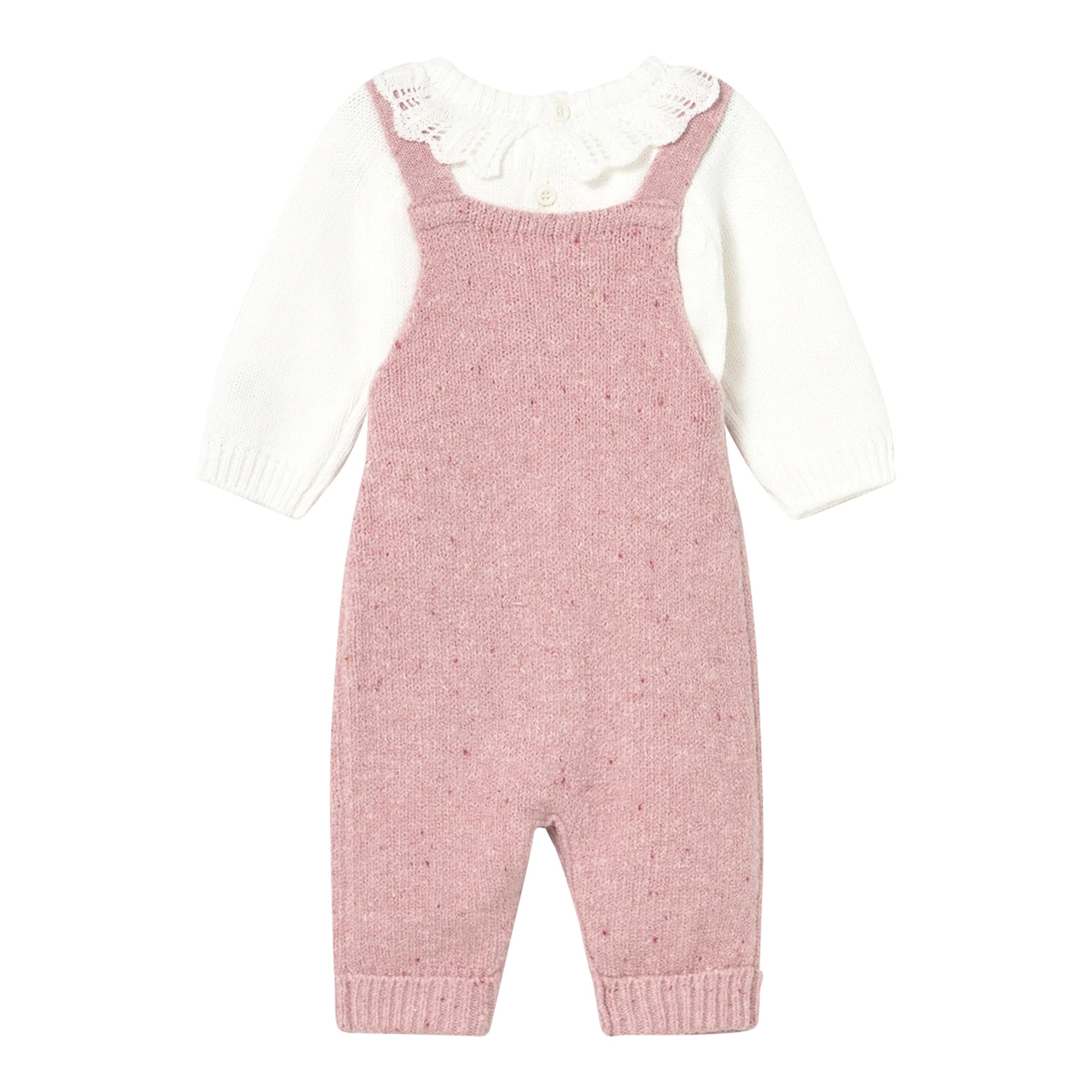 Mayoral 2-tlg. Set Pullover mit Kragen und Strick-Latzhose