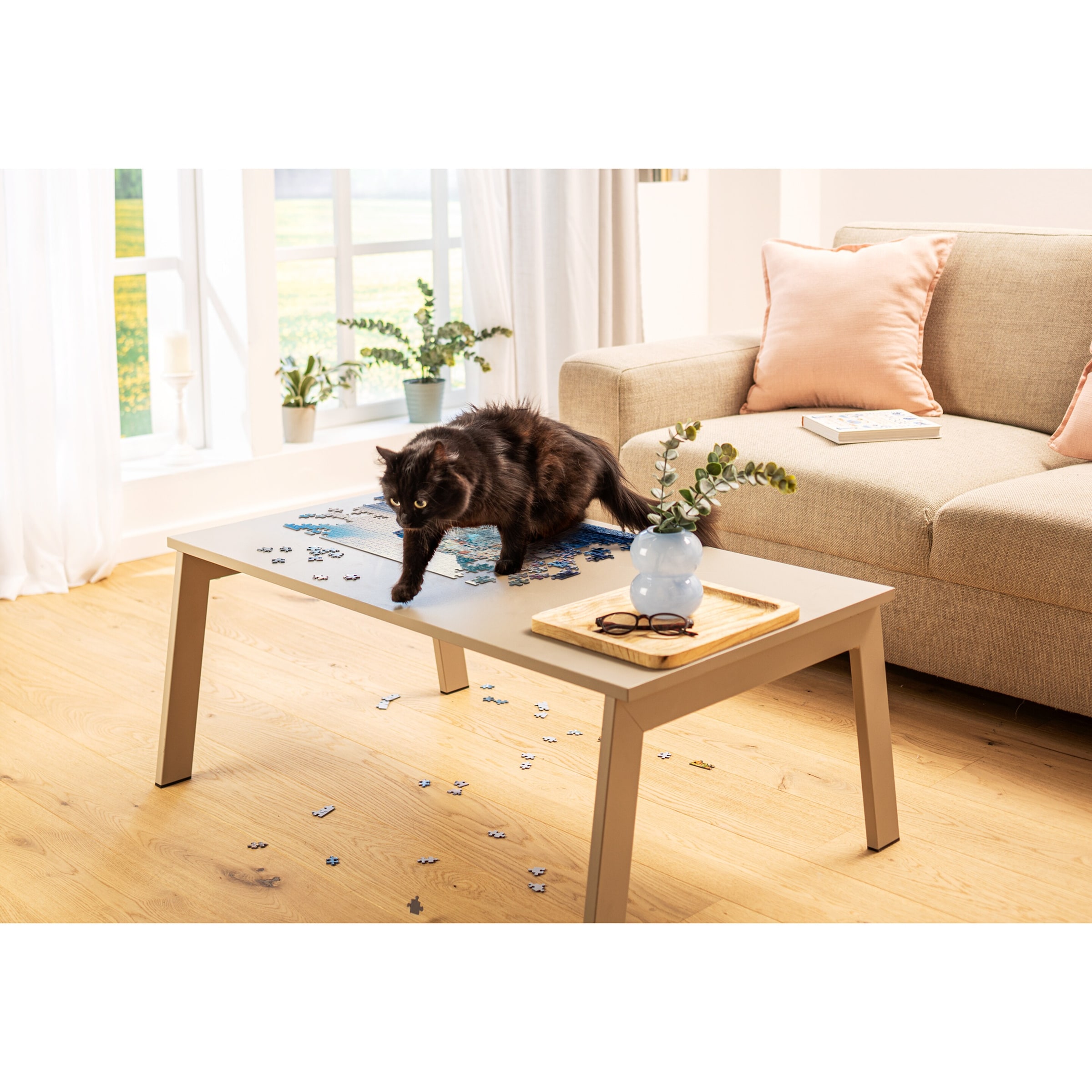 genialo - Puzzeltafel met loep en licht voor 1.500 stukjes