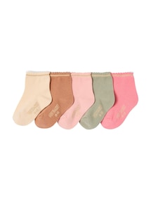 5er-Pack Mädchen Baby Glitzersocken BASICS
