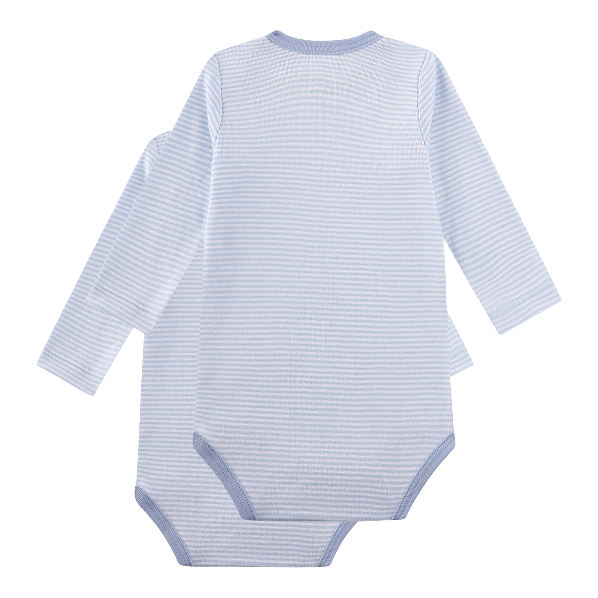 Sanetta Lot de 2 bodys manches longues rayures