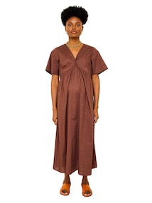 Midi-Kleid mit Twist-Detail für Schwangerschaft und Stillzeit