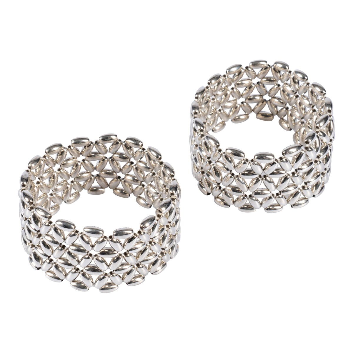 Ärmel-Raffer "Elegance", 2 Stück - silber