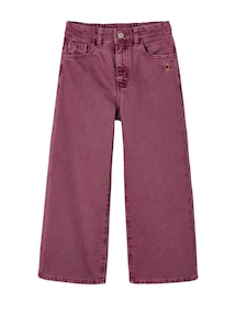Weite Mädchen Hose mit Blumenstickerei, Bundweite verstellbar