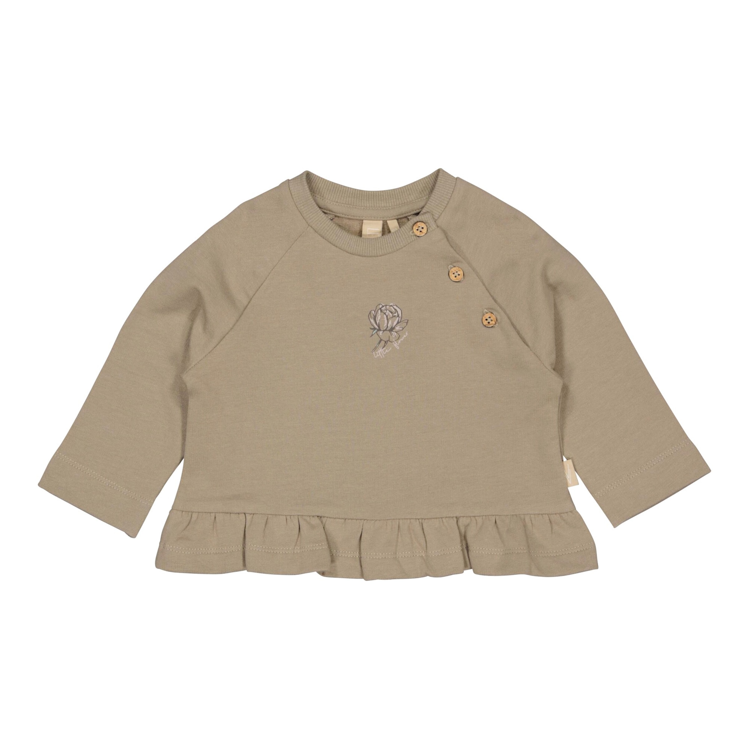 Sweatshirt mit Rüschen Blume