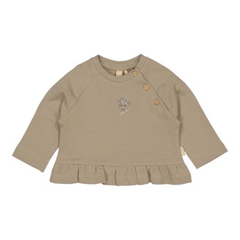 Sweatshirt mit Rüschen Blume