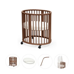 Bundle Sleepi Mini inkl. Matratze und Spannbetttuch, Himmelstange und Himmel