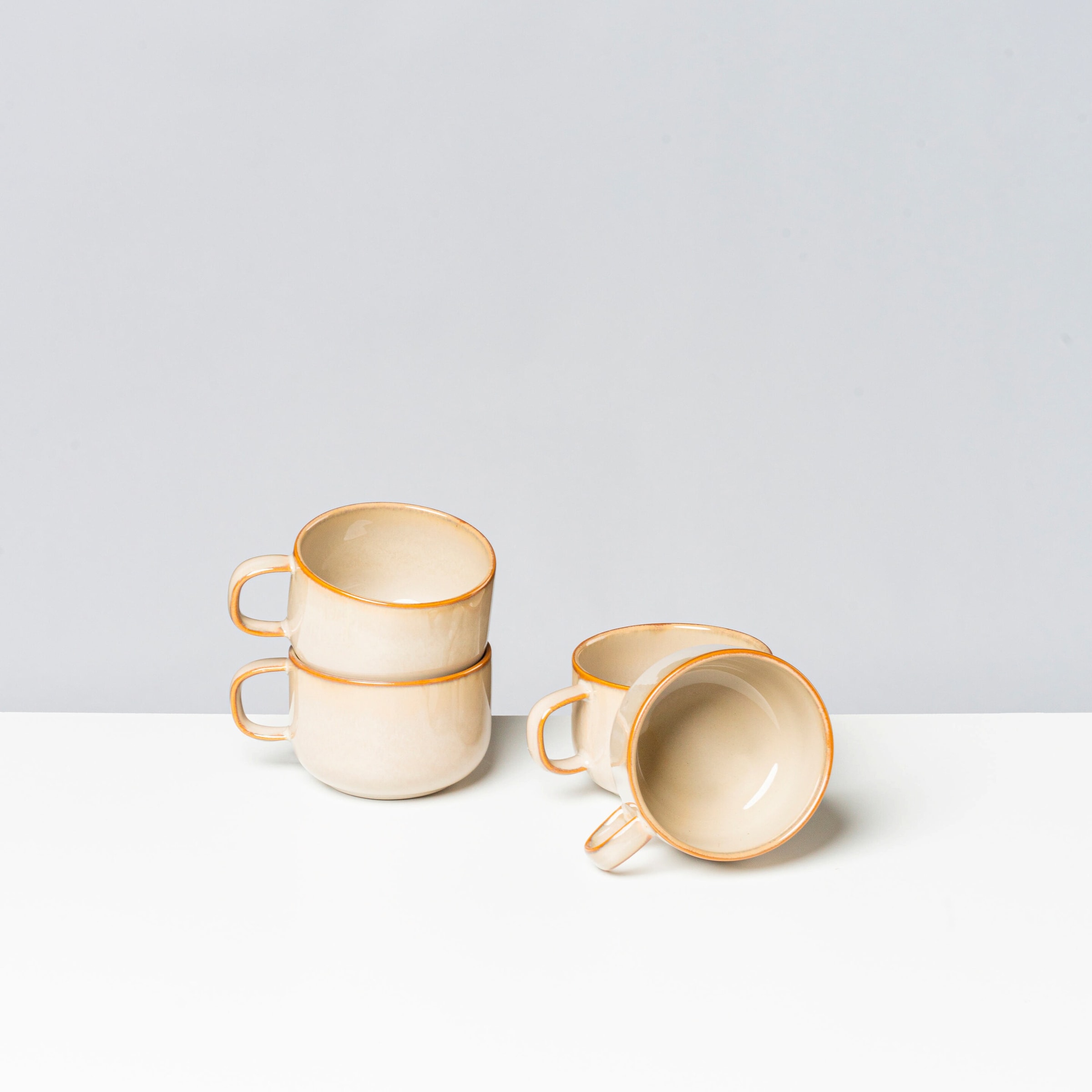 Kaffeeobertassen-Set, Steinzeug Nebelwald