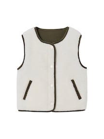 Kinder Wende-Weste aus Teddyfleece / Feincord Familien-Capsule