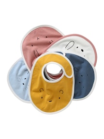 5er-Pack Baby-Lätzchen mit Tiermotiven