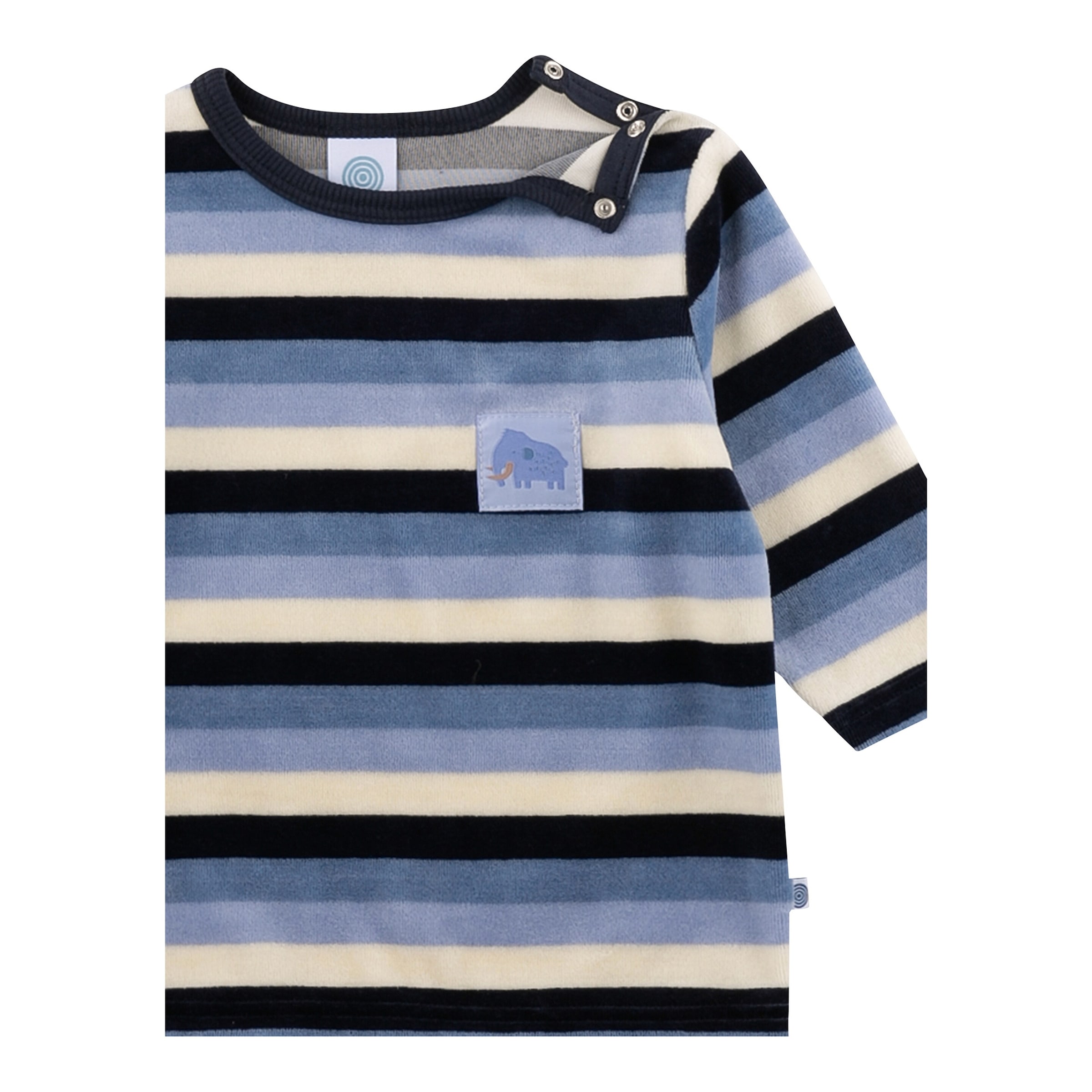 Nicki-Schlafanzug lang Ringel