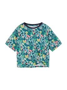 T-Shirt mit Knoten Mädchen, mit Recycling-Baumwolle