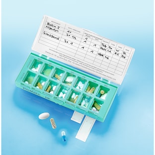 7-Tage-Tablettenbox inkl. 2 Fächer pro Tag