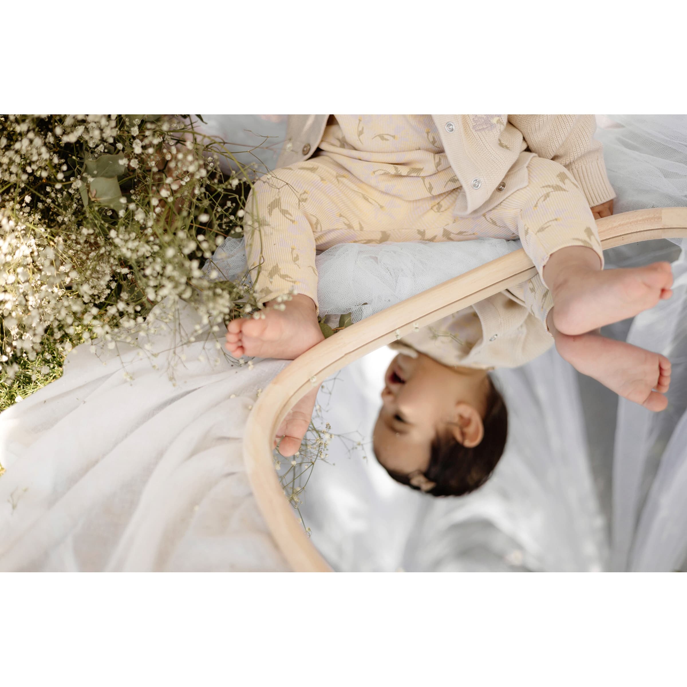 Leggings Blumen Rippqualität