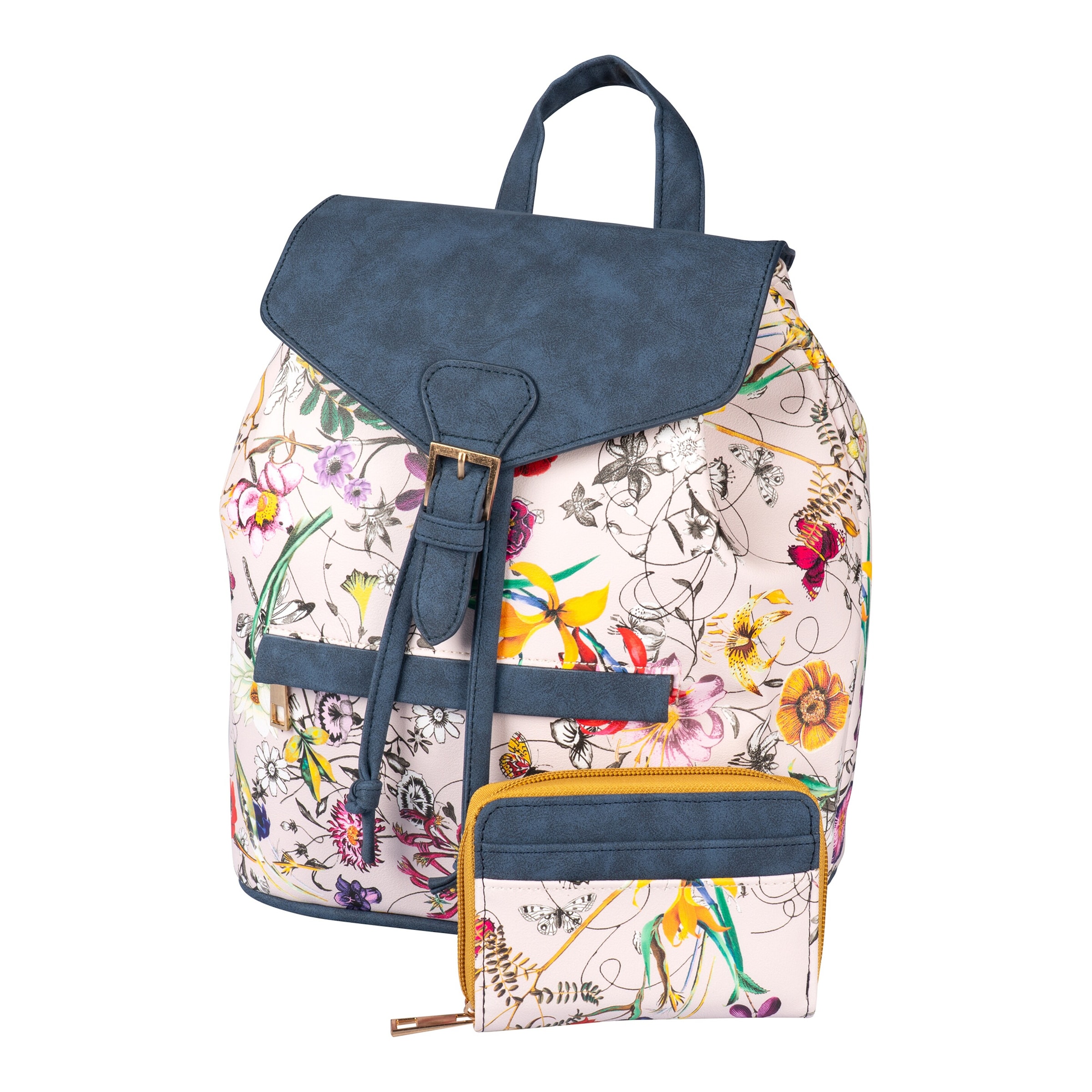 Set Rucksack & Geldbeutel „Flower“, 2-teilig